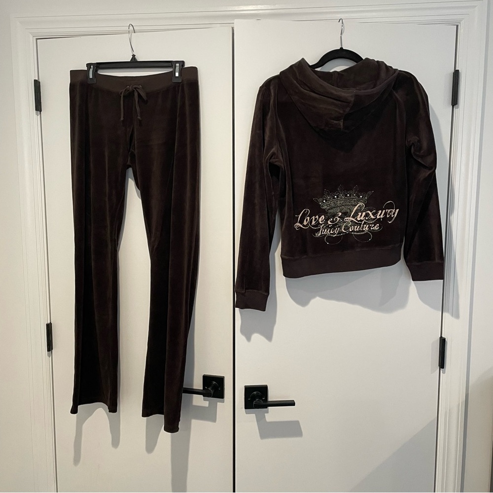 Juicy Couture Brown Velour Tracksuit